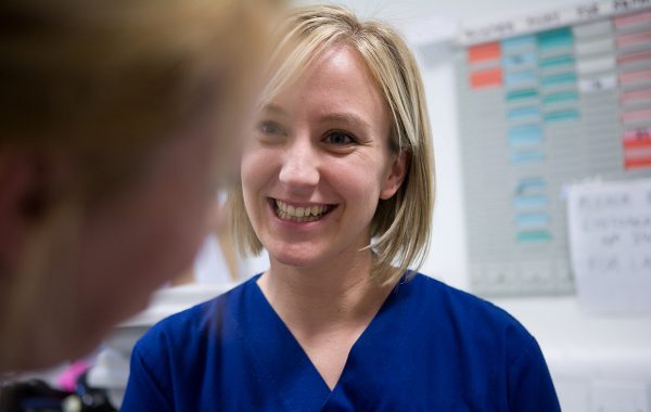 Nursing staff having a discussion