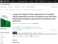 Screenshot of the BJ Psych Open paper