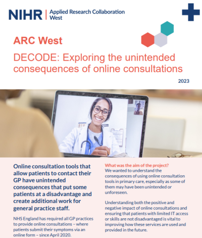 DECODE: Exploring the unintended consequences of online consultations