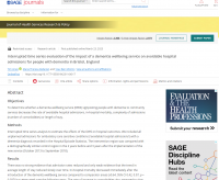 Screenshot of dementia wellbeing service paper
