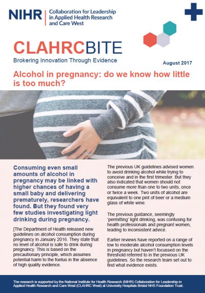 Alcohol in pregnancy: do we know how little is too much?