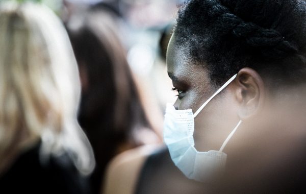 A protester at the Black Lives Matter protest in Bristol, 7 June 2020
