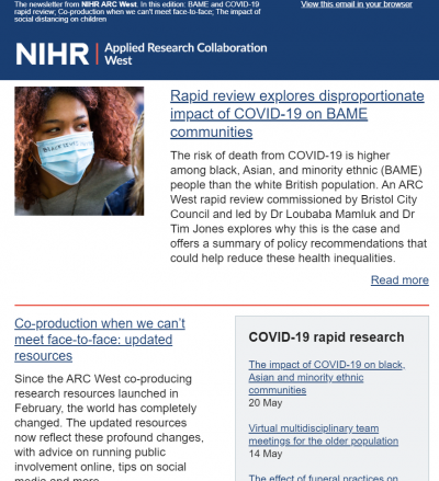 ARC West email newsletter – June 2020