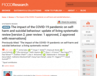 The impact of COVID-19 on self-harm and suicidal behaviour: a living systematic review version 2