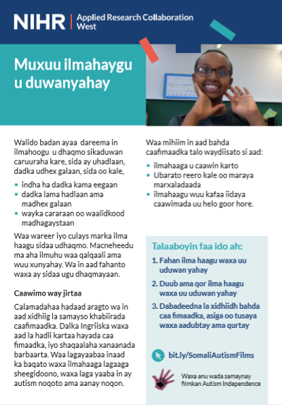Why is my child different factsheet in Somali