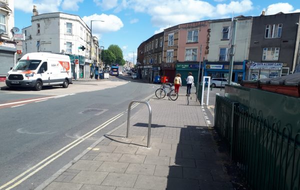 Stapleton Road in Bristol on a sunny day
