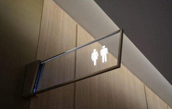 Public toilet sign