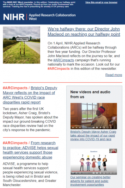 Our March 2022 email newsletter