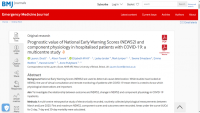 Screenshot of the COVID-19 and NEWS2 paper
