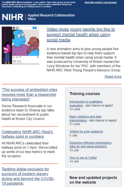 ARC West email newsletter – May 2022