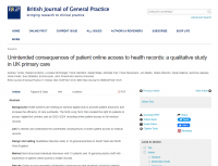 Screen shot of the DECODE project paper about patient access to digital health records