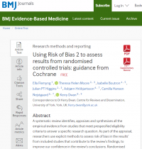 Screen shot of the paper about the RoB 2 tool