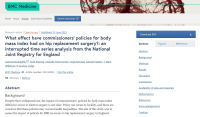 Screenshot of body mass index impact on hip replacement surgery paper