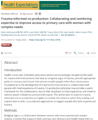 Screen shot of Bridging Gaps paper