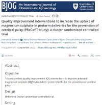 Screenshot of the PReCePT study paper