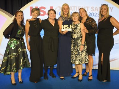 The SHarED team receive their HSJ Patient Safety Award