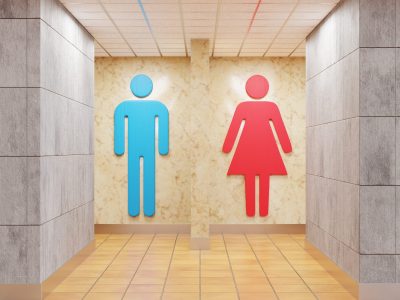 Male and female toilet signs
