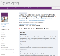 Virtual wards for frailty rapid realist review screenshot